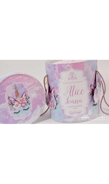 Trusou pentru fetite cu unicorn roz si turcoaz Unicorn roz bleu 18
